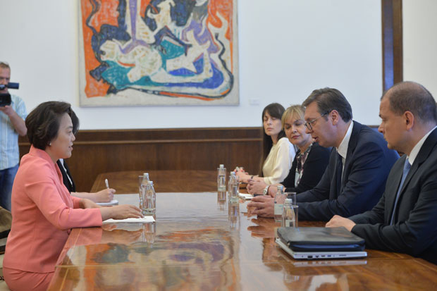 ПРЕДСЕДНИК СА АМБАСАДОРКОМ ЧЕН: Односи Србије и Кине на највишем нивоу у историји